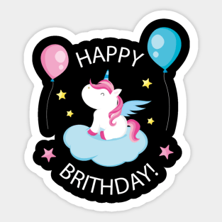 unicorn birthday Sticker